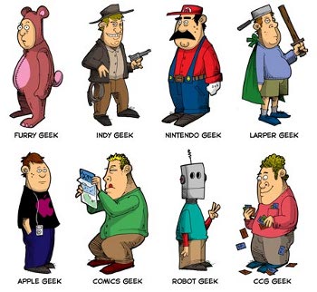 Caricature de Geeks, informaticiens, Linuxiens, etc.