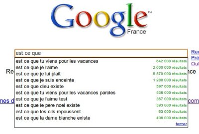 Google Suggest : Est-ce que ?